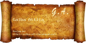 Galba Attila névjegykártya