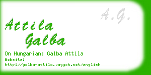 attila galba business card